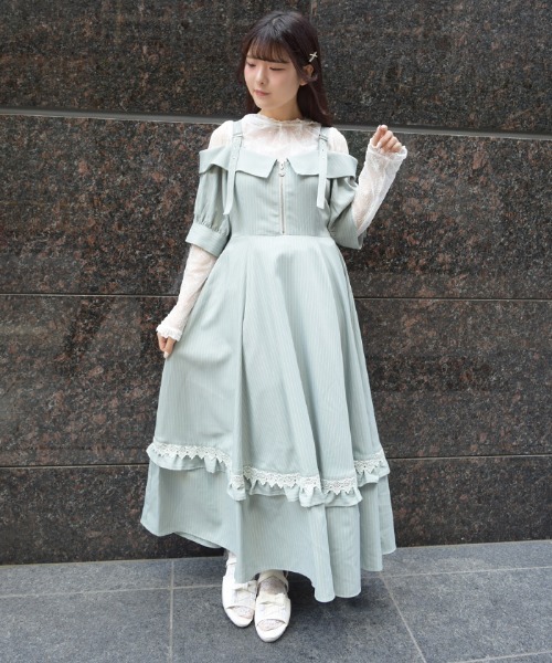 axes femme（アクシーズ ファム） ワンピース 半袖 ストライプ