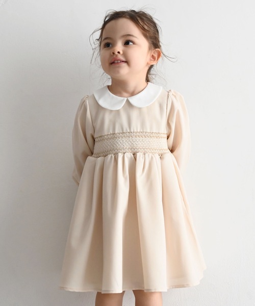 「PUPPAPUPO」 「KIDS」シャツワンピース 110 ライトベージュ キッズ_画像8