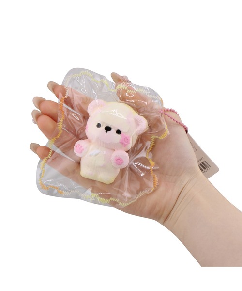 d*2様 くまのがっこう スクイーズ 柔らかマスコット ゼクシィ 非売品 スイー MARUKA（マルカ） キーホルダー むにゅもちスクイーズ（しろくま・こ