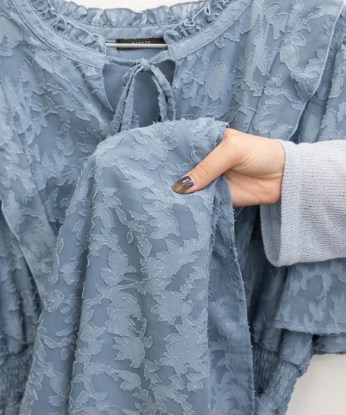 「CLETTE」 長袖ワンピース 4L ブルー レディース_画像5