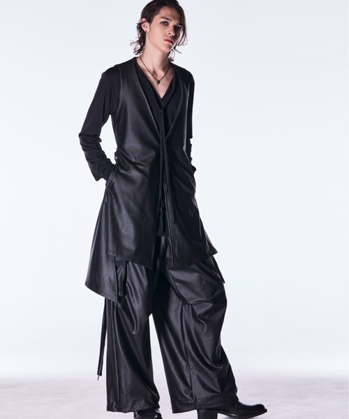 ベスト ジレ kiryuyrik/キリュウキリュウ/Emboss Silley Jersey Flare Vest メンズの画像