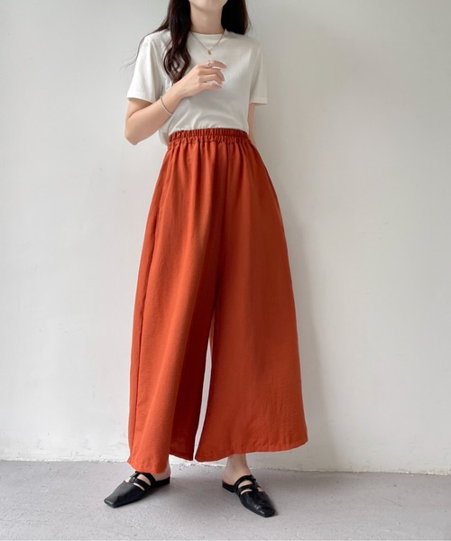 「emi+」 イージーパンツ FREE イエロー レディース_画像3