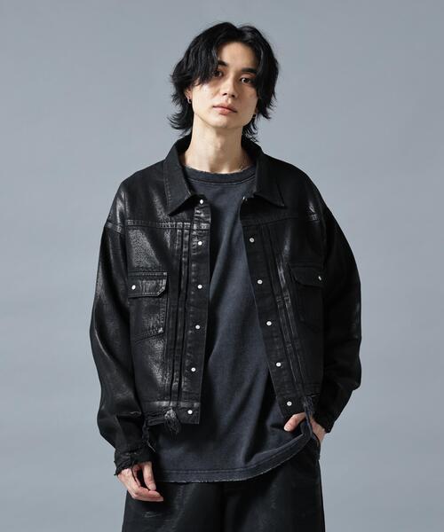 デニムジャケット gジャン DankeSchon/ダンケシェーン/RUBBER DENIM JACKET 2nd メンズ レディース