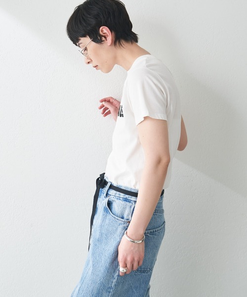 ウィムガゼットTHE PAUSE 刺繍 半袖Tシャツ オフホワイト新品未使用 THE PAUSE】THE PAUSE刺繍Tシャツ（Tシャツ/カットソー）｜THE