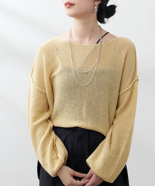 shenery ニット 再入荷】ヘンリーネックレイヤードニット | SHENERY(シーナリー