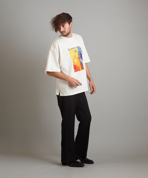 NO ID. tシャツ アートプリントBIG-T メンズ : ZOZOTOWN Yahoo