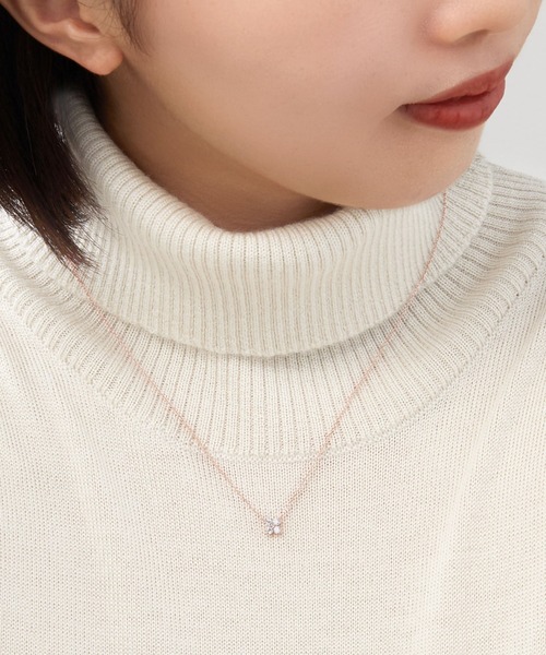 ネックレス K18PG ダイヤモンド カローラ ネックレス レディースの画像