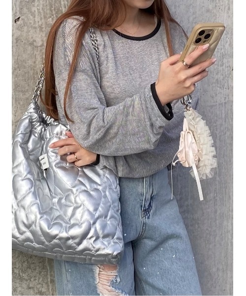 tシャツ sheer border top レディース