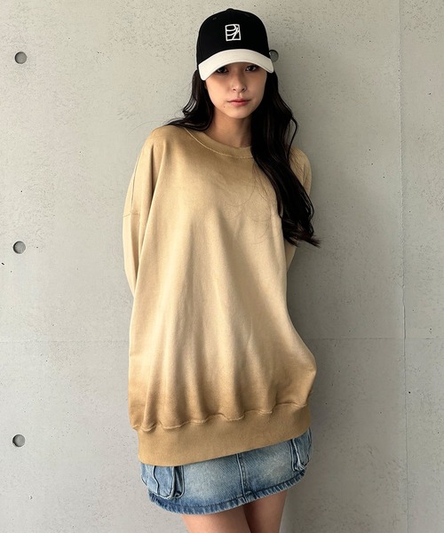 ENVYM トレーナー スウェット ワントーンルーズスウェット