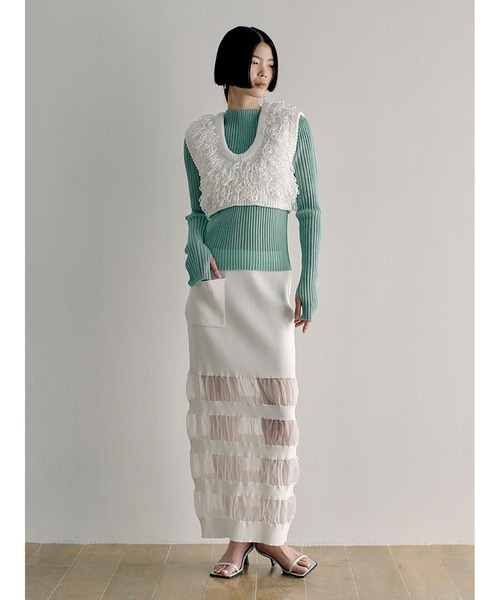 SORIN ベスト ジレ Looped U Neck Vest レディース : ZOZOTOWN