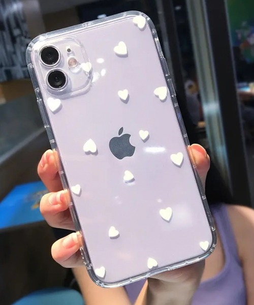 【格安】iPhone 12 ハート柄カバー付き【ヒビ割れアリ】 格安】iPhone 12 ハート柄カバー付き【ヒビ割れアリ】