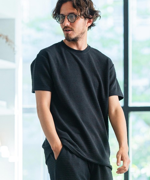 Magine（マージン） tシャツ mt9107-Line code Jacquard T-shirt T