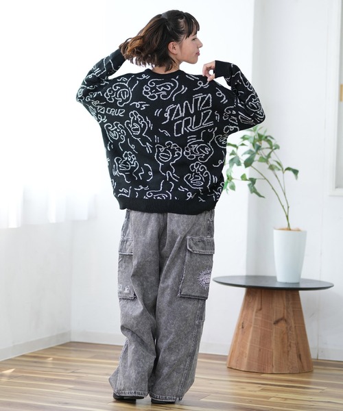 ニット セーター 「ムラサキスポーツ限定」SANTACRUZ/サンタクルーズ セーター 502243331 レディース SANTACRUZ サンタクルーズ ニット レディース セーター 総柄
