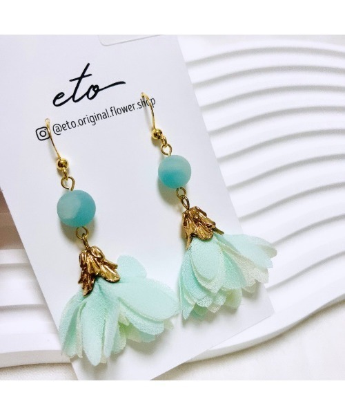 TONE（トネ） ピアス 「eto」アマゾナイト タッセル ピアス(MA 