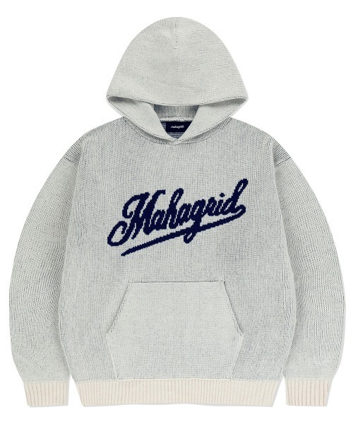 ニット セーター 「mahagrid/マハグリッド」 SCRIPT LOGO KNIT HOODIE/スクリプトロゴ ニットフーディー レディース メ MAHAGRID ニット セーター 「mahagrid/マハグリッド」 SCRIPT