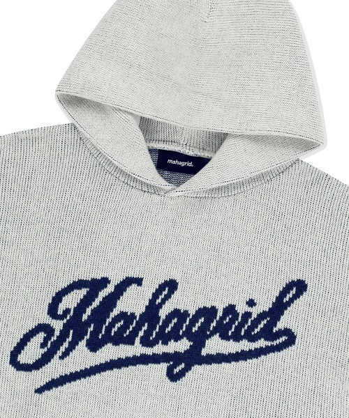 ニット セーター 「mahagrid/マハグリッド」 SCRIPT LOGO KNIT HOODIE/スクリプトロゴ ニットフーディー レディース メ MAHAGRID ニット セーター 「mahagrid/マハグリッド」 SCRIPT