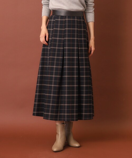 DRESSTERIOR スカート チェックタックスカート : ZOZOTOWN Yahoo