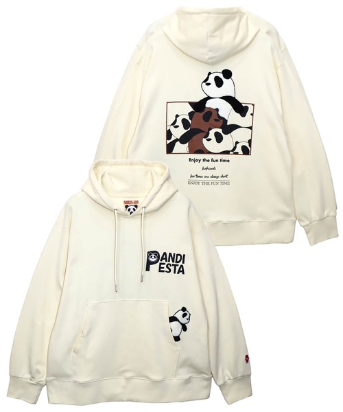 PANDIESTA パーカー 重なりパンダプルパーカー(M2) メンズ