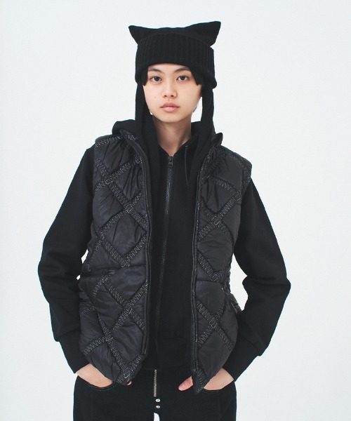 ベスト ジレ big pockets vest レディース