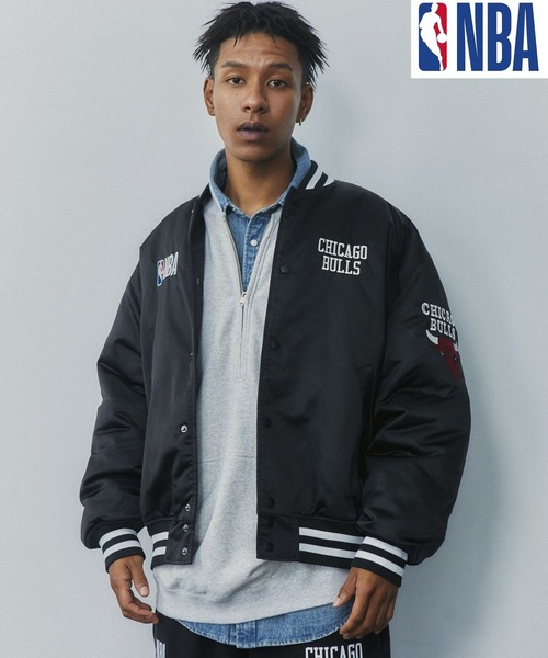 ブルゾン アウター 「NBA」刺繍ウォームアップジャケット メンズ 