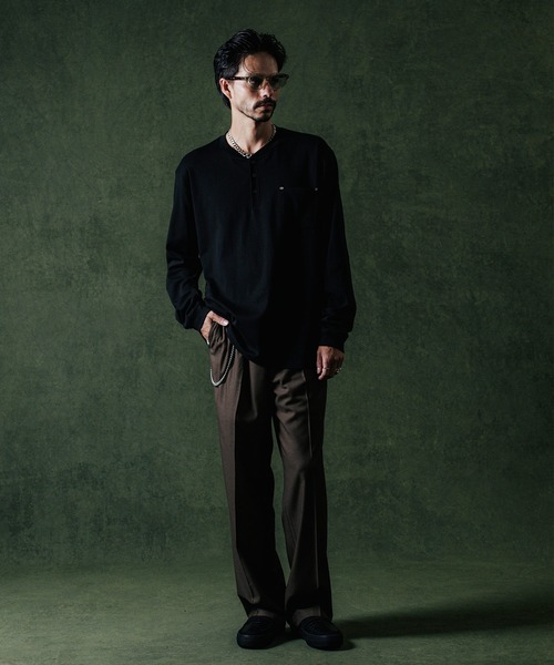 CRIMIE（クライミー） tシャツ HENLY NECK POCKET LONG SLEEVE T