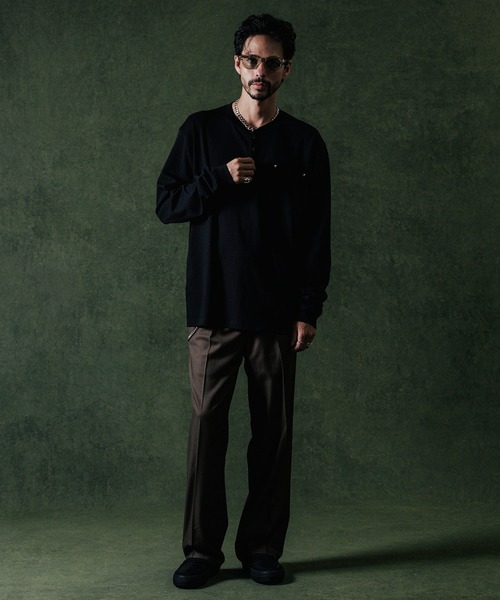 CRIMIE（クライミー） tシャツ HENLY NECK POCKET LONG SLEEVE T