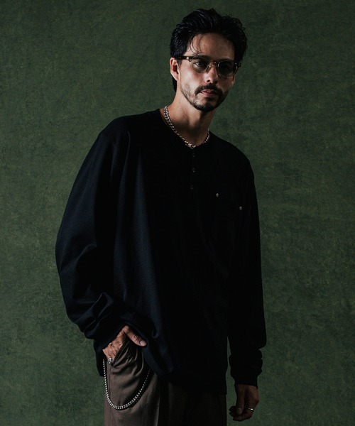 CRIMIE（クライミー） tシャツ HENLY NECK POCKET LONG SLEEVE T