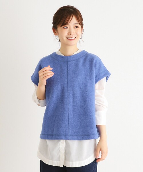 ベスト ジレ 強縮ウールベスト レディース