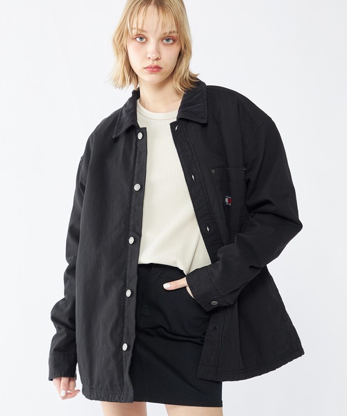 TOMMY JEANS シャツ キャンバスコーデュロイオーバーシャツ
