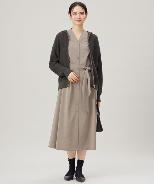 自由区（ジユウク） uvカット シャツワンピース ドライタッチファンク