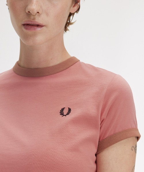 FRED PERRY tシャツ Cropped Ringer T-Shirt／クロップドT