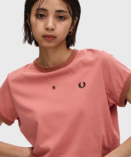 FRED PERRY tシャツ Cropped Ringer T-Shirt／クロップドT