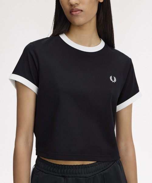 FRED PERRY（フレッドペリー） tシャツ 半袖 Cropped Ringer T-Shirt