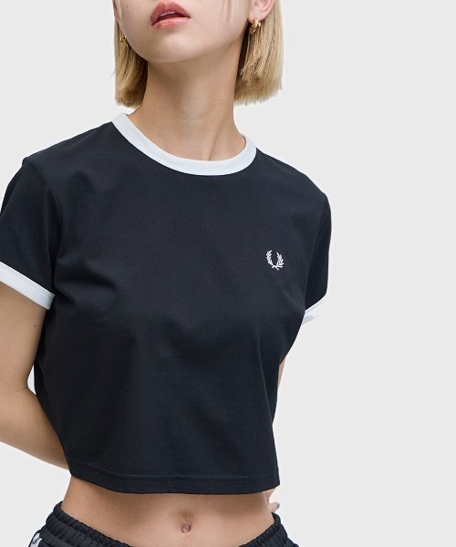 FRED PERRY（フレッドペリー） tシャツ 半袖 Cropped Ringer T-Shirt