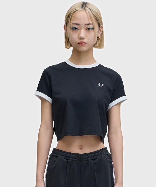 FRED PERRY（フレッドペリー） tシャツ 半袖 Cropped Ringer T-Shirt