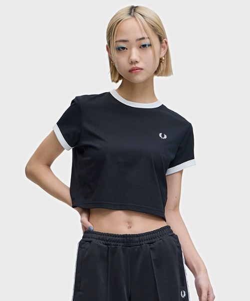 FRED PERRY（フレッドペリー） tシャツ Cropped Ringer T-Shirt
