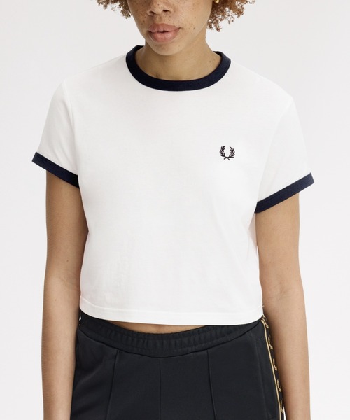 FRED PERRY（フレッドペリー） tシャツ 半袖 Cropped Ringer T-Shirt