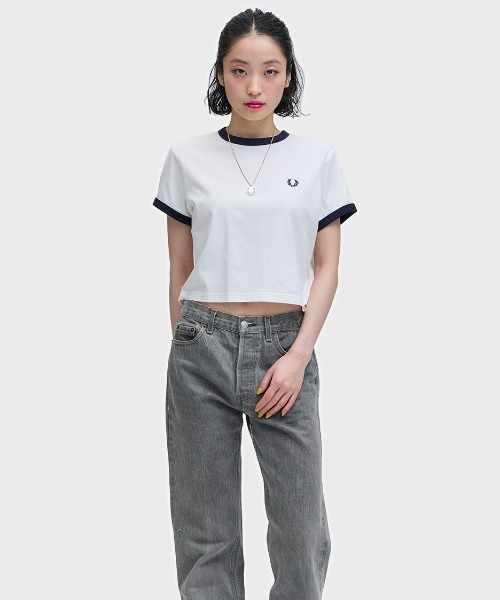 FRED PERRY（フレッドペリー） tシャツ Cropped Ringer T-Shirt