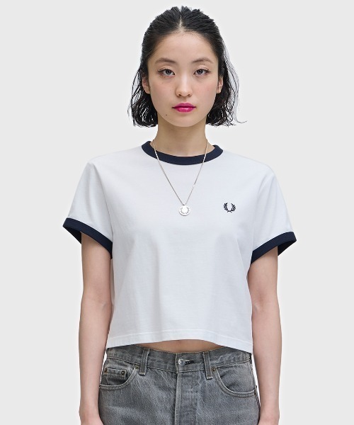 FRED PERRY（フレッドペリー） tシャツ Cropped Ringer T-Shirt