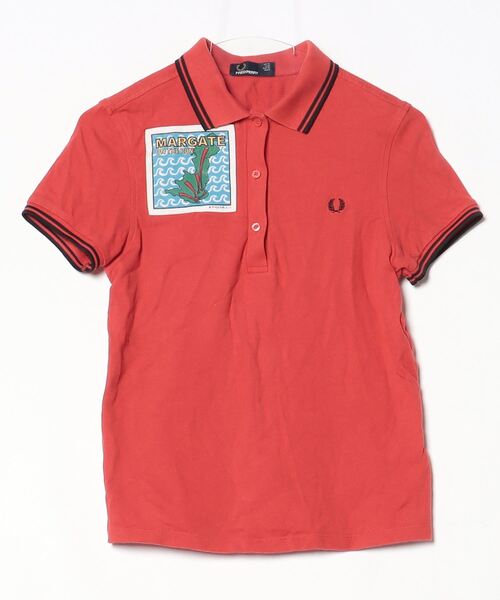 【美品】FRED PERRY 半袖ポロシャツ　レッド / S FRED PERRY 「FRED PERRY」 半袖ポロシャツ 10 レッド