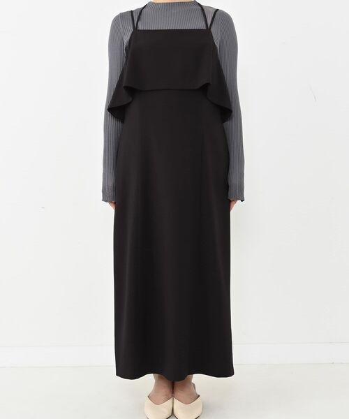 cohina バックリボンラッフルキャミワンピース 「低身長・小柄女性」 バックリボンラッフルキャミワンピース | 小柄・低身長女性向け