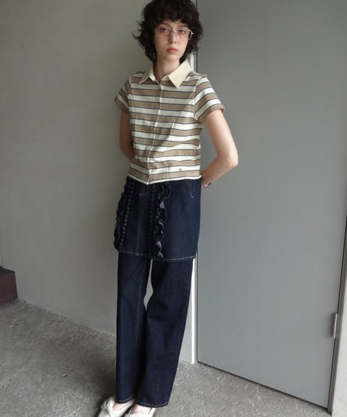 ポロシャツ ポロ border polo shirt／ボーダーポロシャツ レディース ポロシャツ ポロ border polo shirt／ボーダーポロシャツ