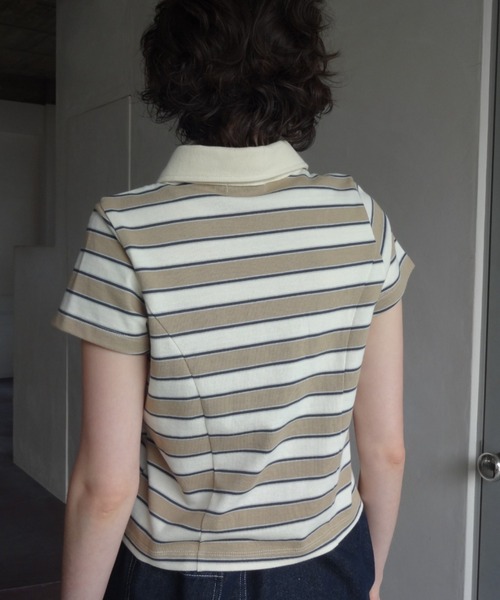 ポロシャツ ポロ border polo shirt／ボーダーポロシャツ レディース ポロシャツ ポロ border polo shirt／ボーダーポロシャツ