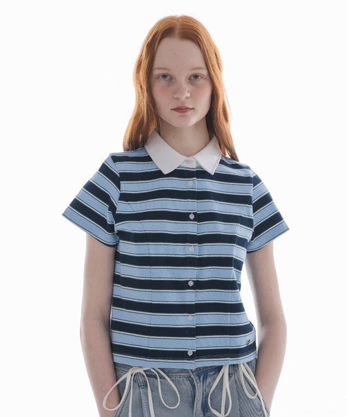 ポロシャツ ポロ border polo shirt／ボーダーポロシャツ レディース ポロシャツ ポロ border polo shirt／ボーダーポロシャツ