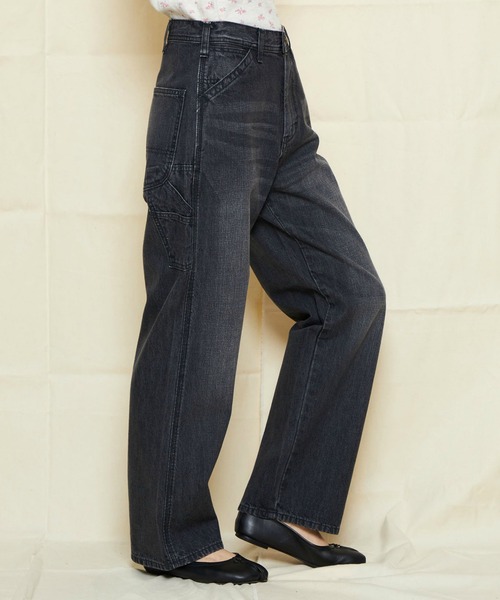 Lee×ダファー　サルエルペインターデニム　W91cm　ルーズテーパード　濃紺 Lee×ダファー サルエルペインターデニム W91cm ルーズテーパード