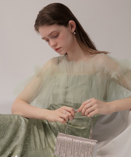 Leja ドレス 「LEJA」チュールフリルボレロペイントマーメイド
