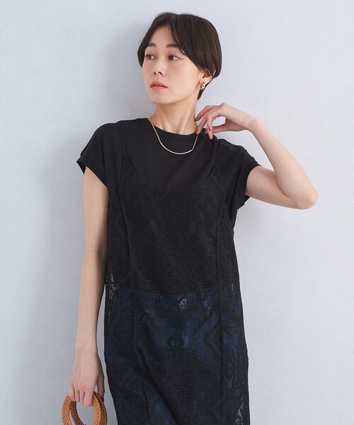 グリーンレーベル　レディース　トップス　フレンチスリーブ シャツ ジャケット green label relaxing（グリーンレーベルリラクシング）の「ICE