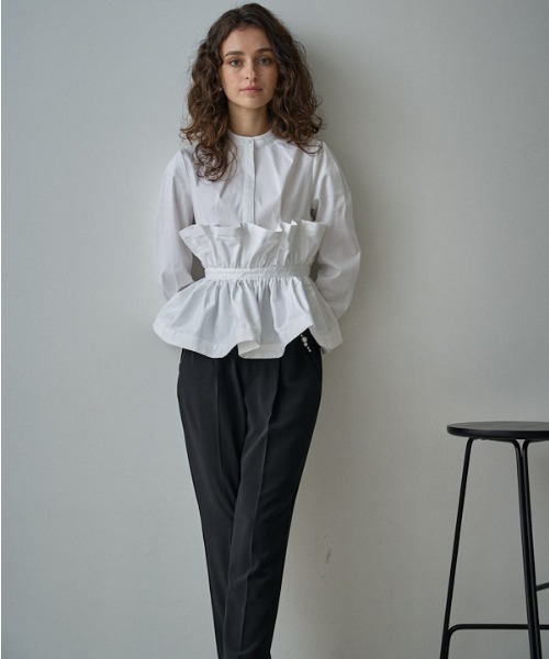 ERADIE（エラディエ） ブラウス シャツ Raffle Peplum Top ラッフル