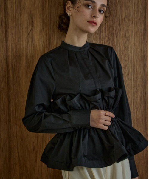 【新品】エラディエ♡Raffle Peplum Top ラッフルペプラムブラウス ERADIE（エラディエ） ブラウス シャツ Raffle Peplum Top ラッフル