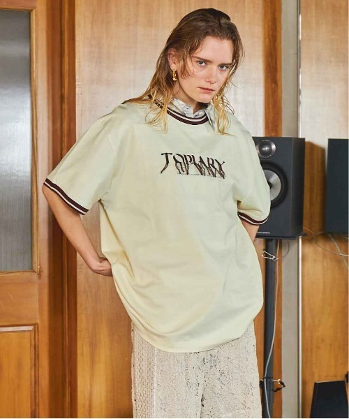 MAISON SPECIAL（メゾンスペシャル） tシャツ 半袖 Fringe Embroidery